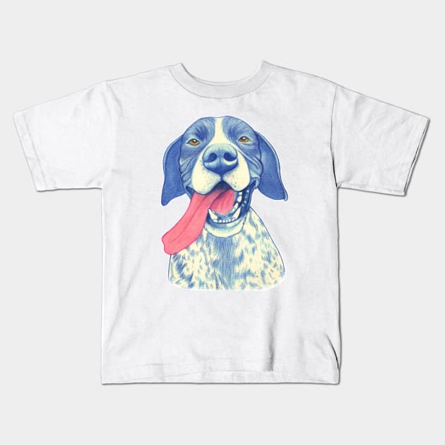 German Shorthair Pointer - Jola Kids T-Shirt by PaperTigress